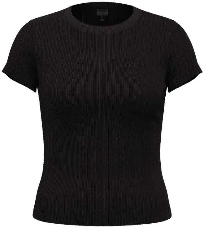 Rib-Knit Top - Womens - black 1