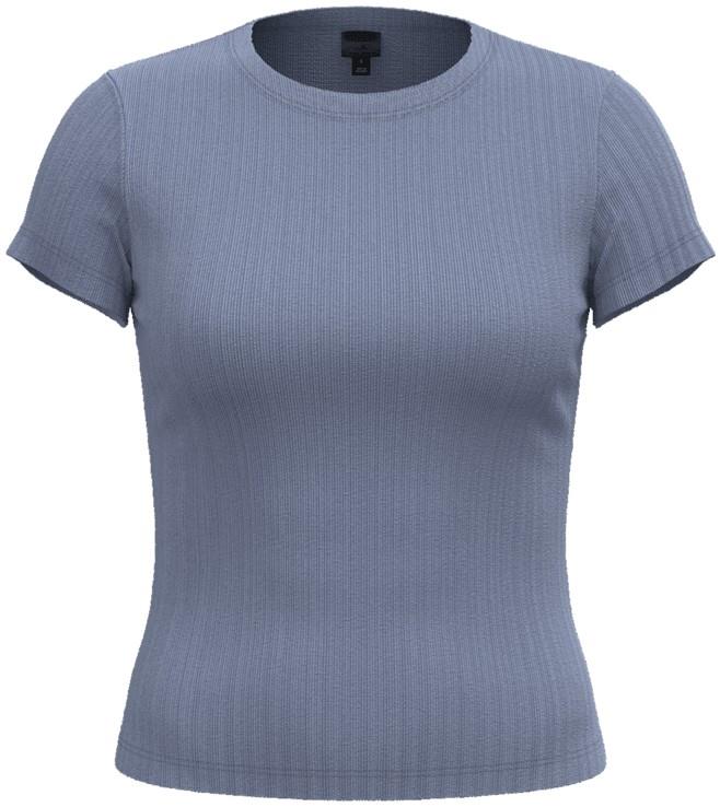 Rib-Knit Top - Womens - ghost blue 1