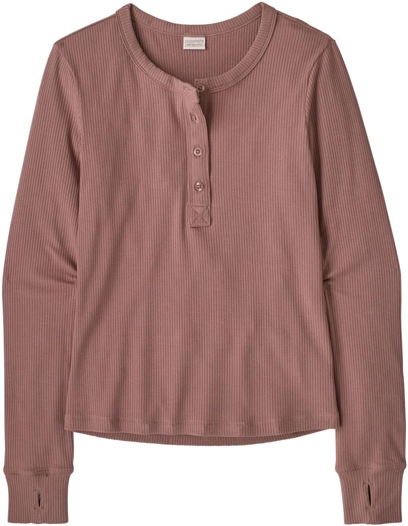 Rib Knit LS Henley - Womens - moonrise taupe 1