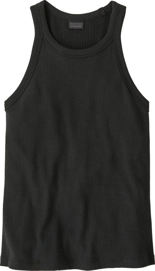 Rib Knit Tank - Womens - black 1