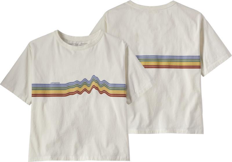 Ridge Rise Stripe Organic Easy Cut Tee - Womens - birch white 1
