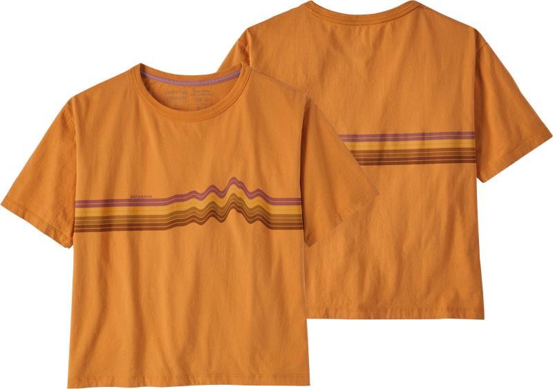 Ridge Rise Stripe Organic Easy Cut Tee - Womens - cloudberry orange 1