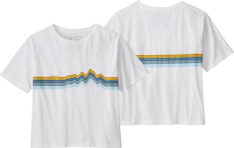 Ridge Rise Stripe Organic Easy Cut Tee - Womens - white 1
