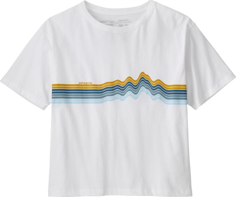 Ridge Rise Stripe Organic Easy Cut Tee - Womens - white 1