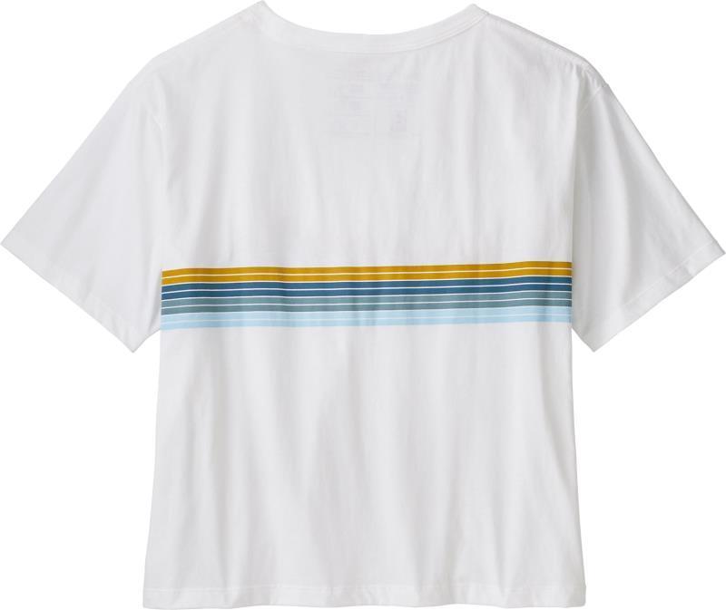 Ridge Rise Stripe Organic Easy Cut Tee - Womens - white 1
