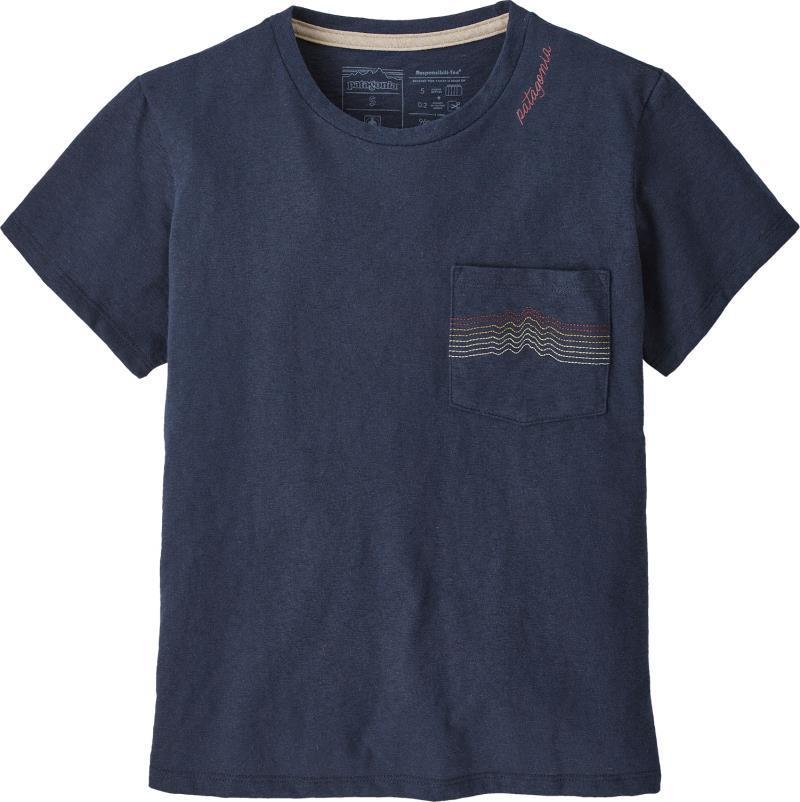 Ridge Rise Stripe Pocket Responsibili-Tee - Womens - new navy 1