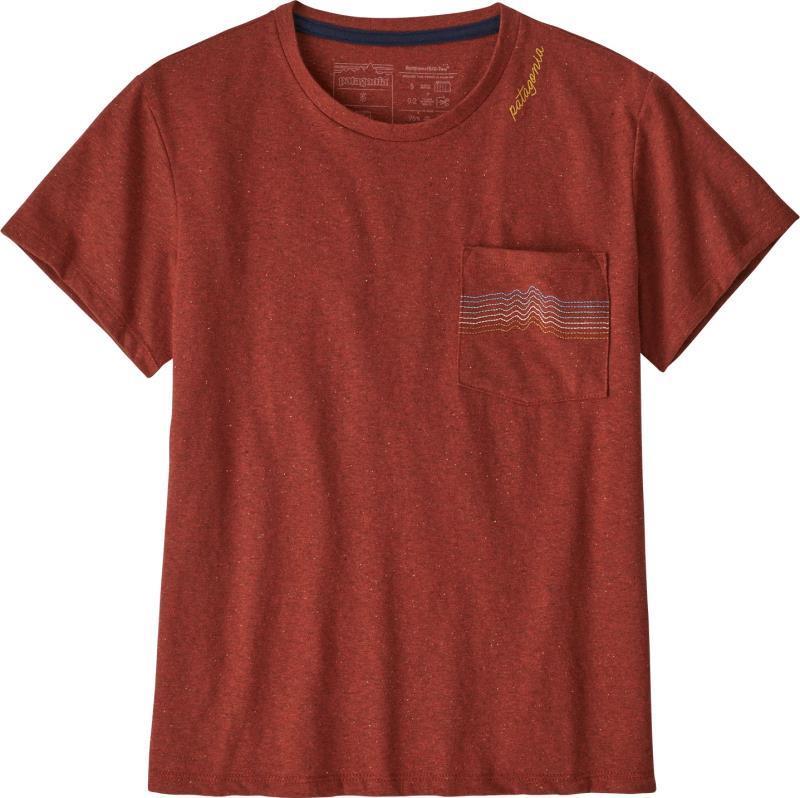 Ridge Rise Stripe Pocket Responsibili-Tee - Womens - sisu brown 1