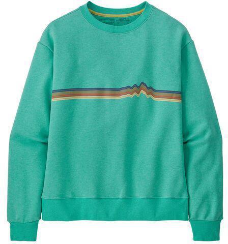 Ridge Rise Stripe Uprisal Crew Sweatshirt - Womens - Fresh Teal 1