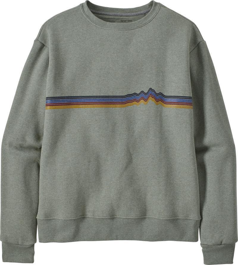 Ridge Rise Stripe Uprisal Crew Sweatshirt - Womens - Sleet Green 1