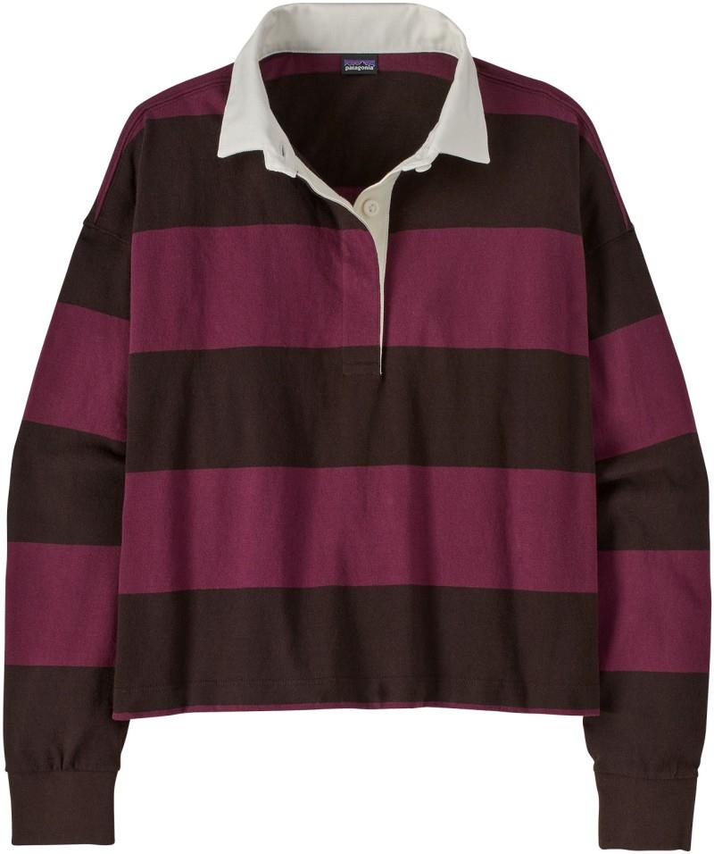 Rugby LS Shirt - Womens - wide stripe / berry fig 1