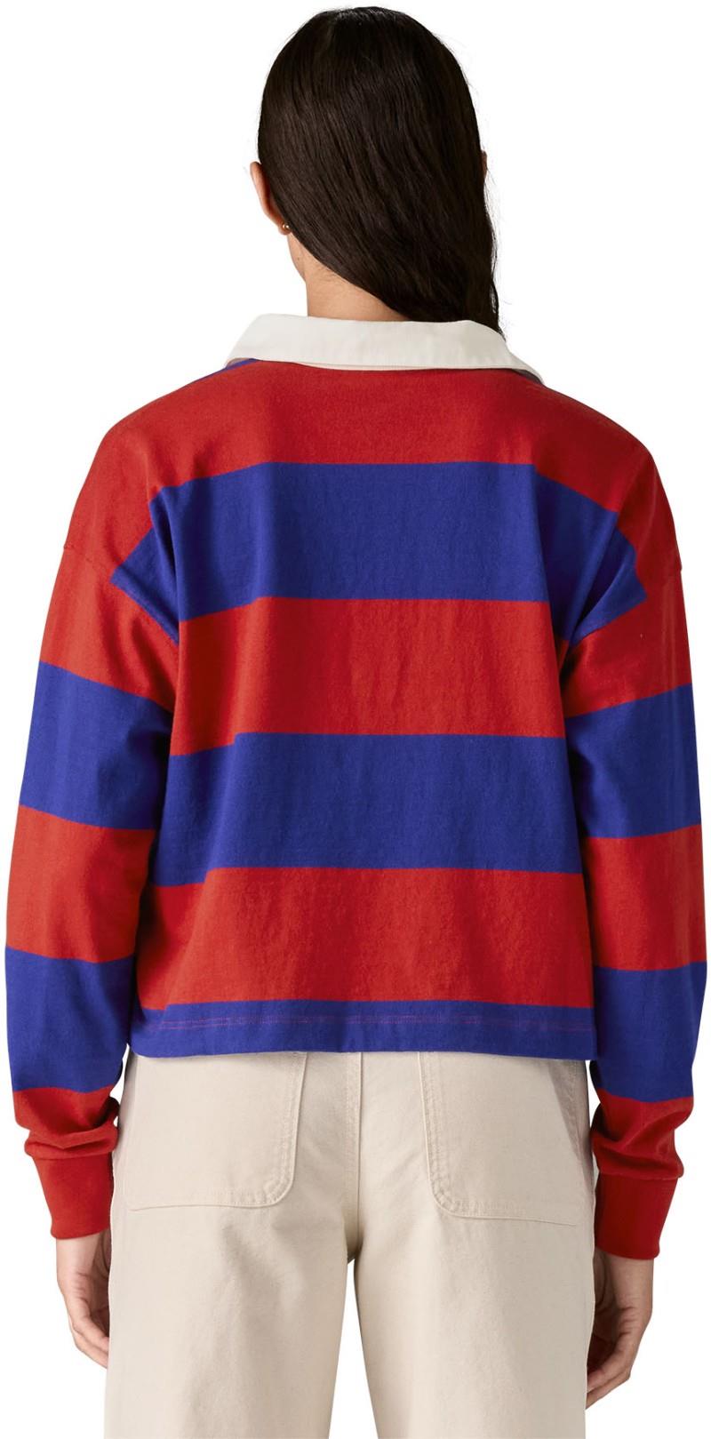 Rugby LS Shirt - Womens - wide stripe / cobalt blue 1