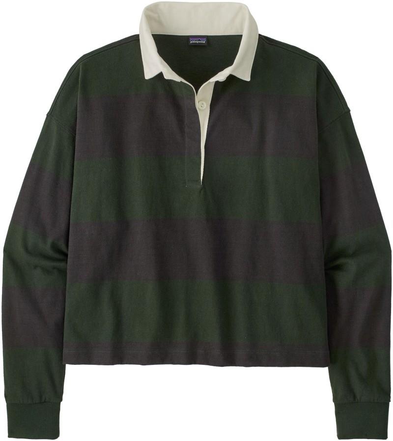 Rugby LS Shirt - Womens - wide stripe / old growth green 1