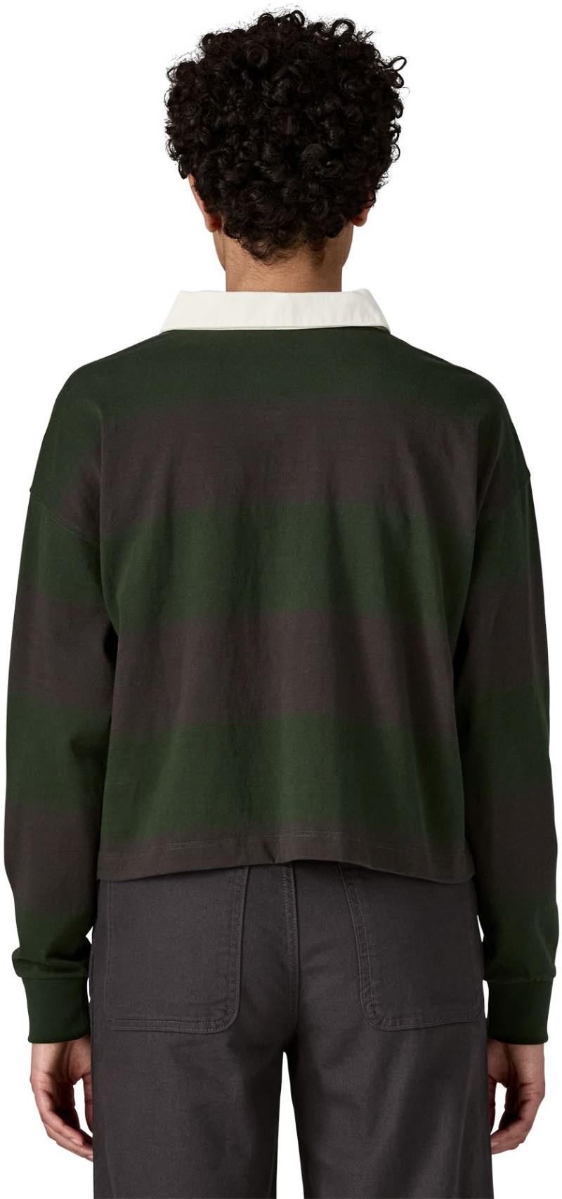 Rugby LS Shirt - Womens - wide stripe / old growth green 1