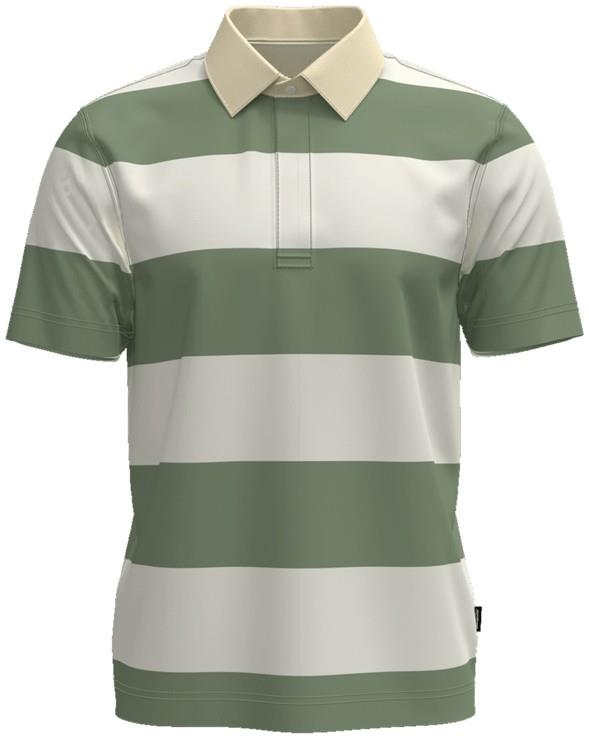 Rugby SS Shirt - Mens - heritage stripe / plant green 1