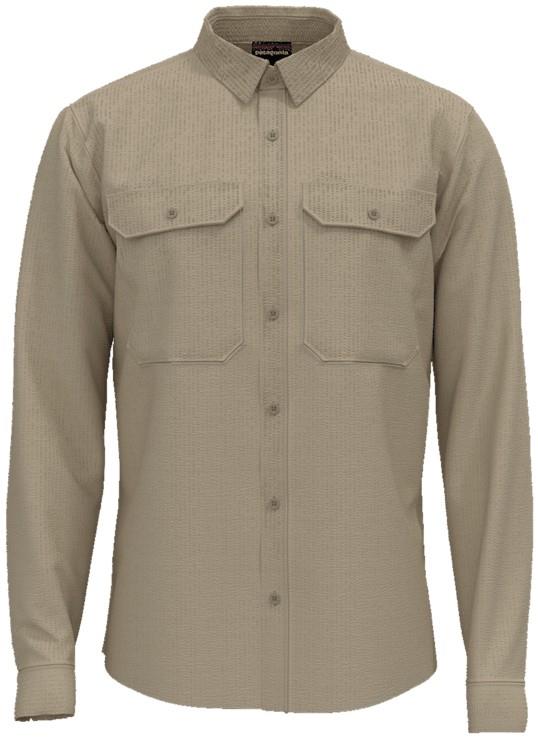 Seersucker LS Shirt - Mens - whole weave / albatross grey 1