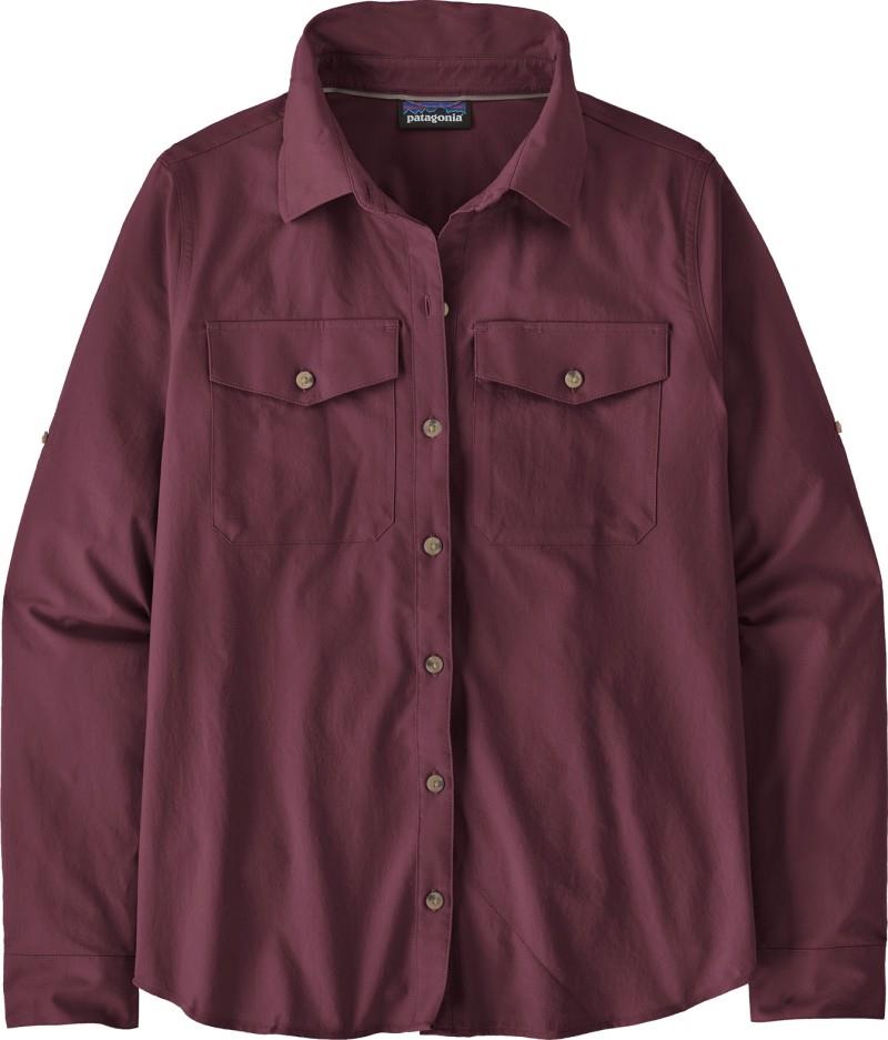 Self Guided Sun LS Shirt - Womens - berry fig 1