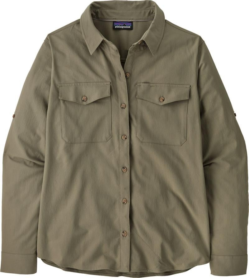 Self Guided Sun LS Shirt - Womens - river rock green 1