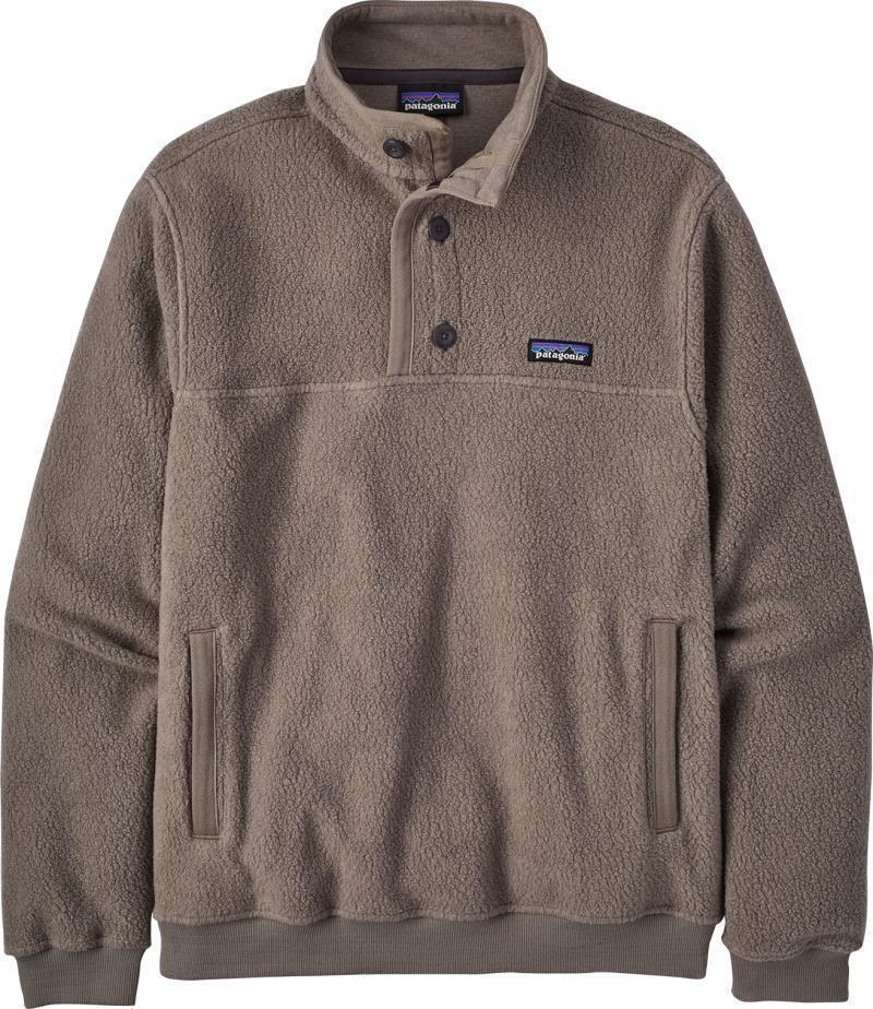 Shearling Button Pullover - Mens - furry taupe 1