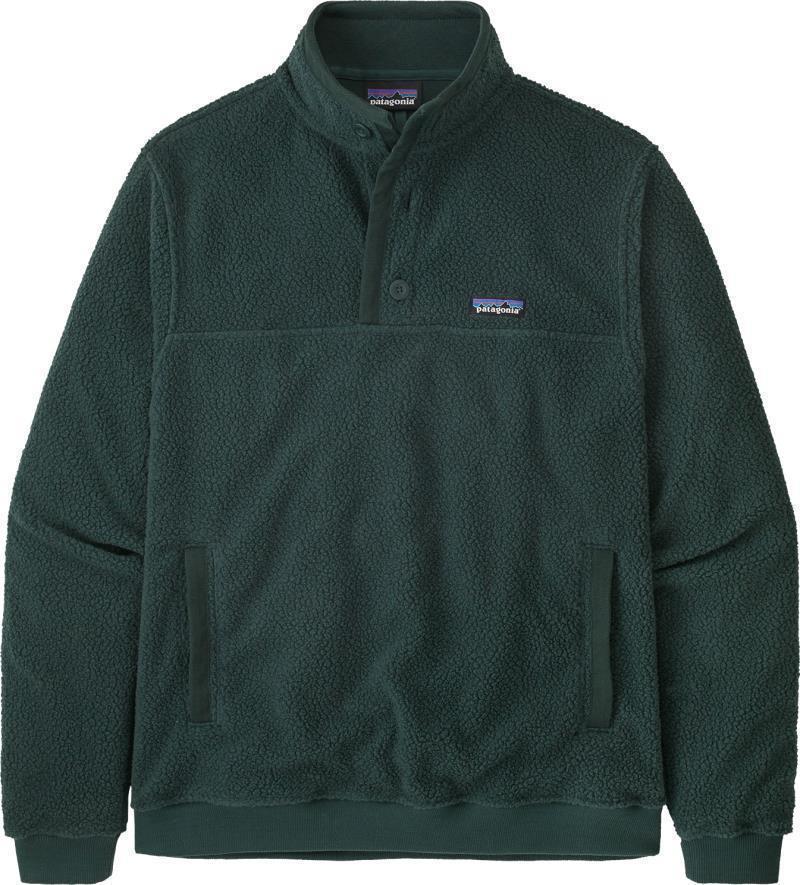 Shearling Button Pullover - Mens - northern green 1