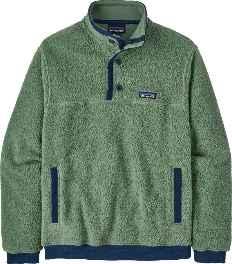 Shearling Button Pullover - Mens - sedge green 1