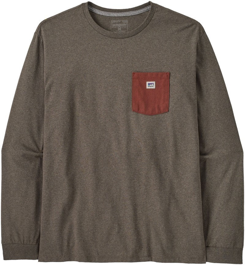 Shop Sticker Pocket Responsibili-Tee LS - Mens - marlow brown 1