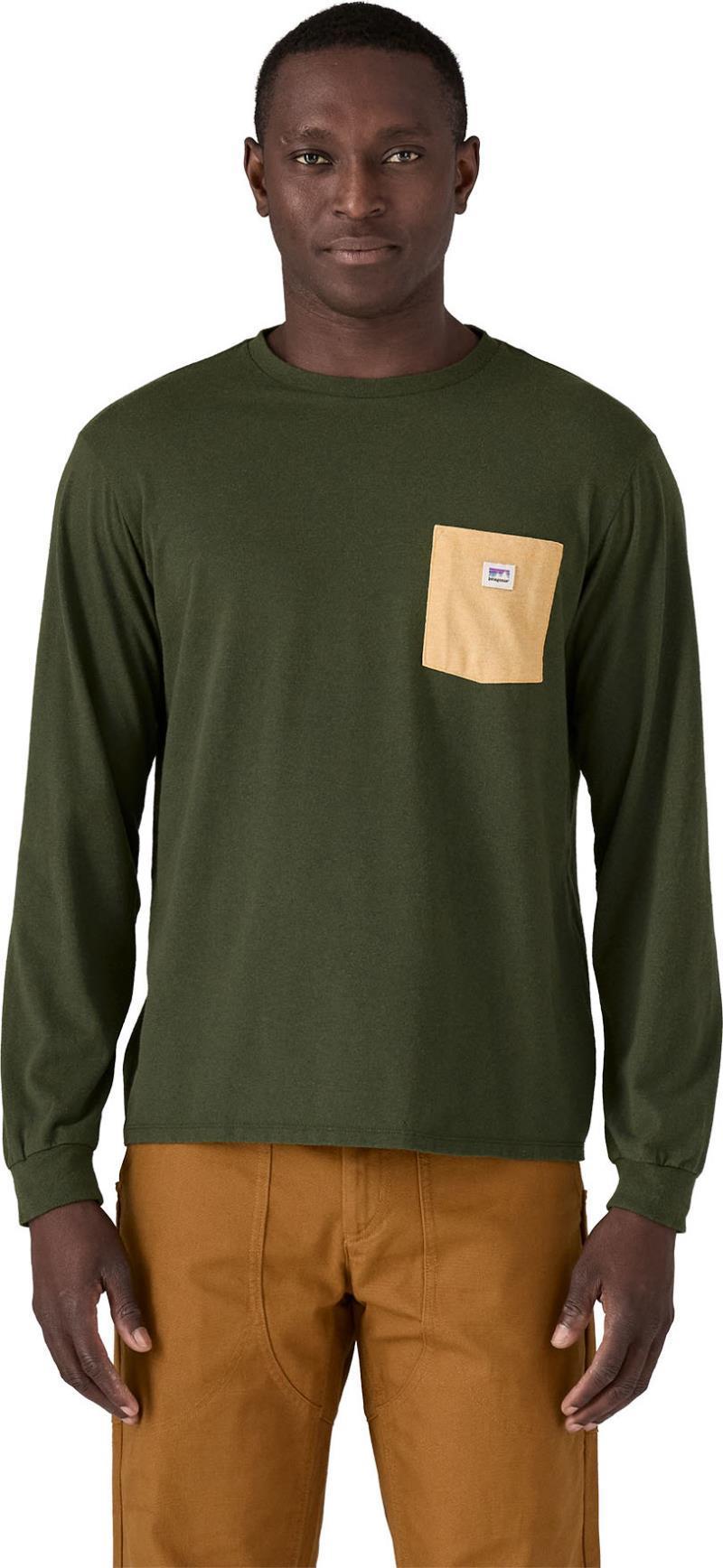Shop Sticker Pocket Responsibili-Tee LS - Unisex - torrey pine green 1