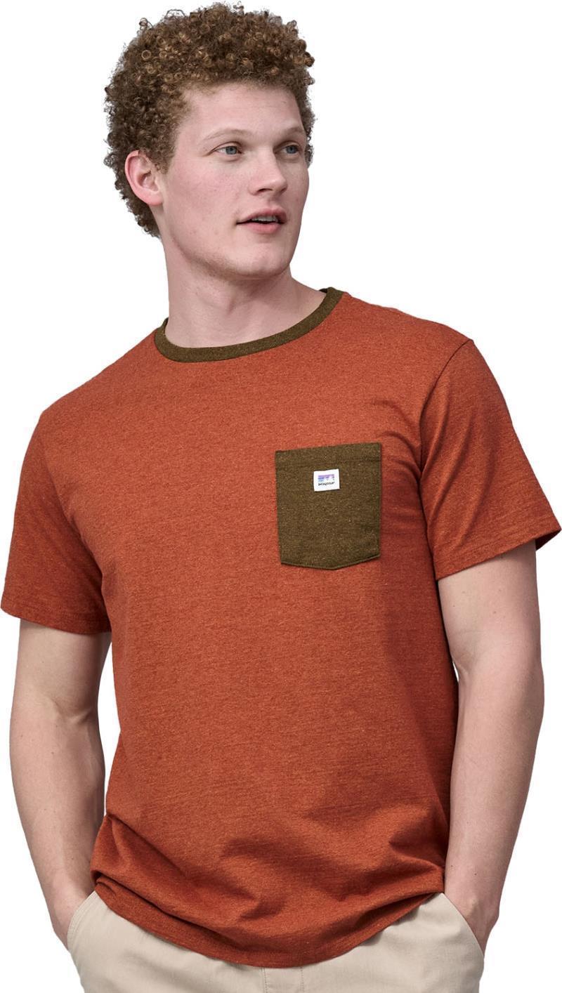 Shop Sticker Pocket Responsibili-Tee - Unisex - Henna Brown 2