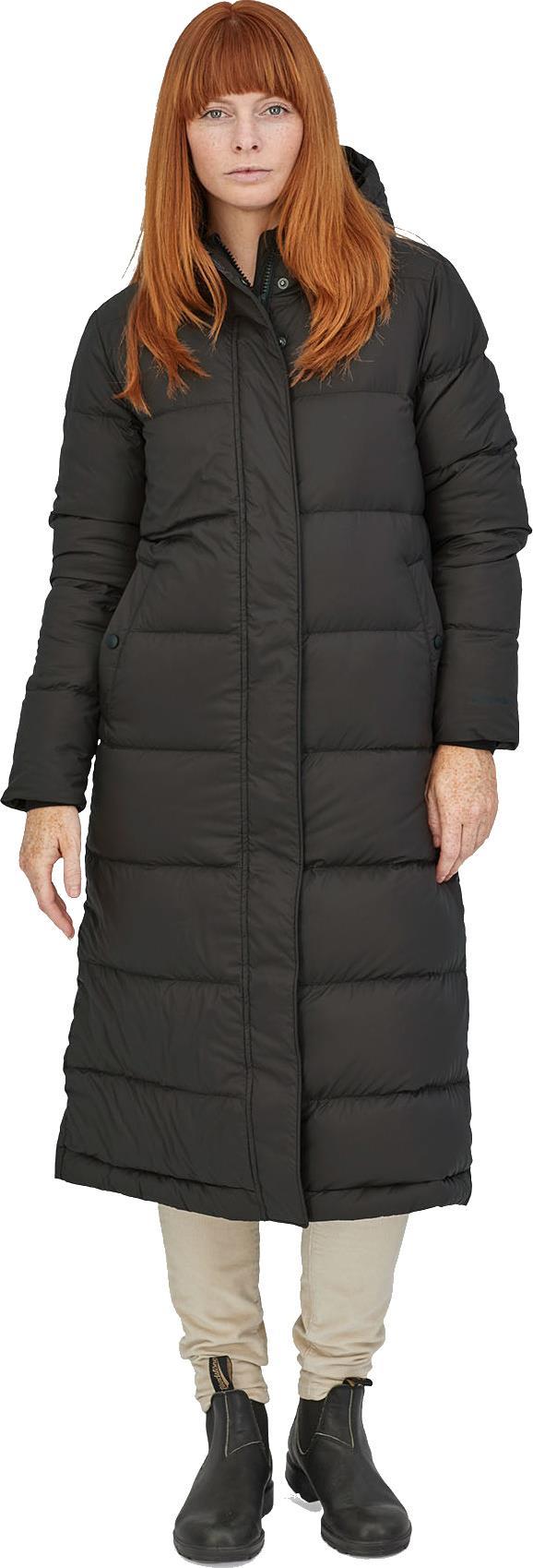 Silent Down Long Parka - Womens - black 1