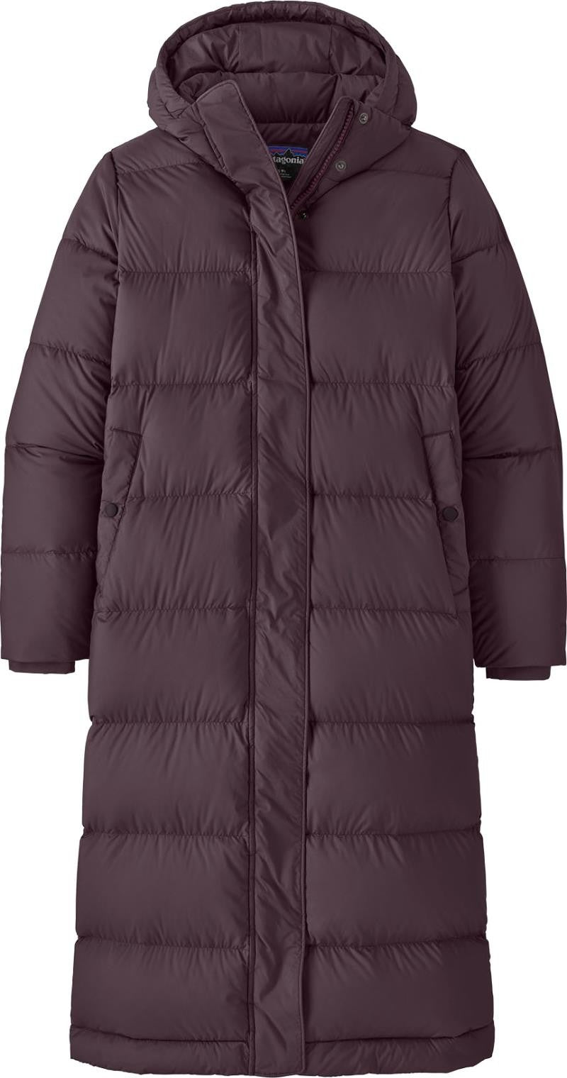 Silent Down Long Parka - Womens - obsidian plum 1