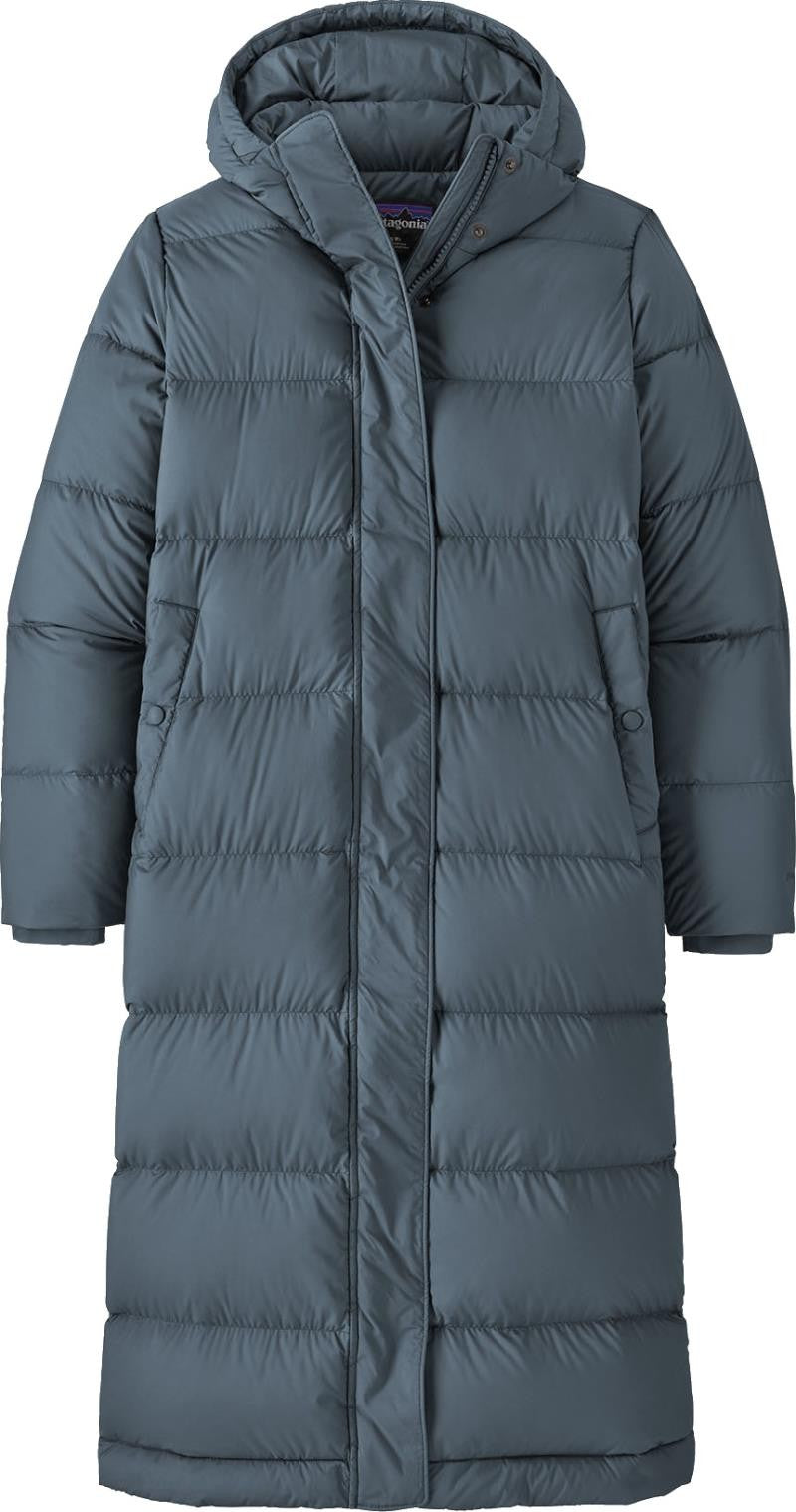 Silent Down Long Parka - Womens - plume grey 1