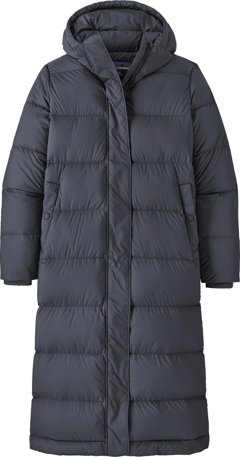 Silent Down Long Parka - Womens - smolder blue 1