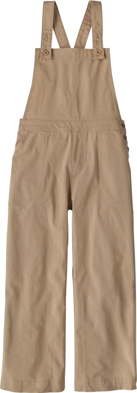 Stand Up Cropped Overalls - Womens - Oar Tan 1