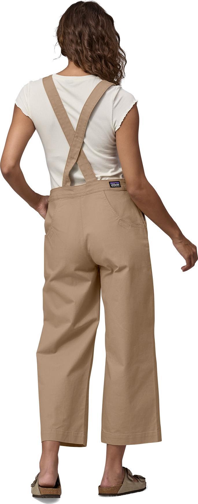 Stand Up Cropped Overalls - Womens - Oar Tan 3