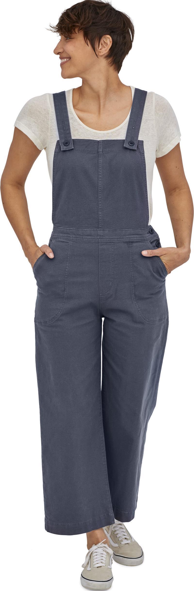 Stand Up Cropped Overalls - Womens - Smolder Blue 2