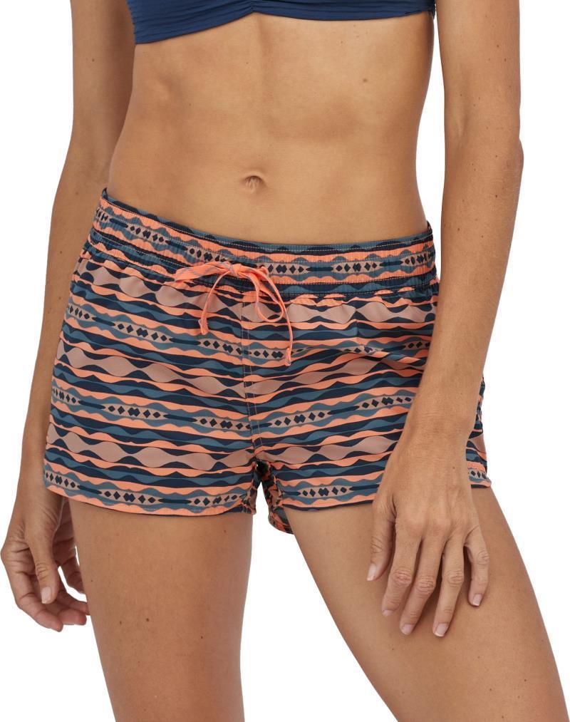 Stretch Planing Micro Shorts, 2" Inseam - Womens - Coast Highway / Tigerlily Orange 2