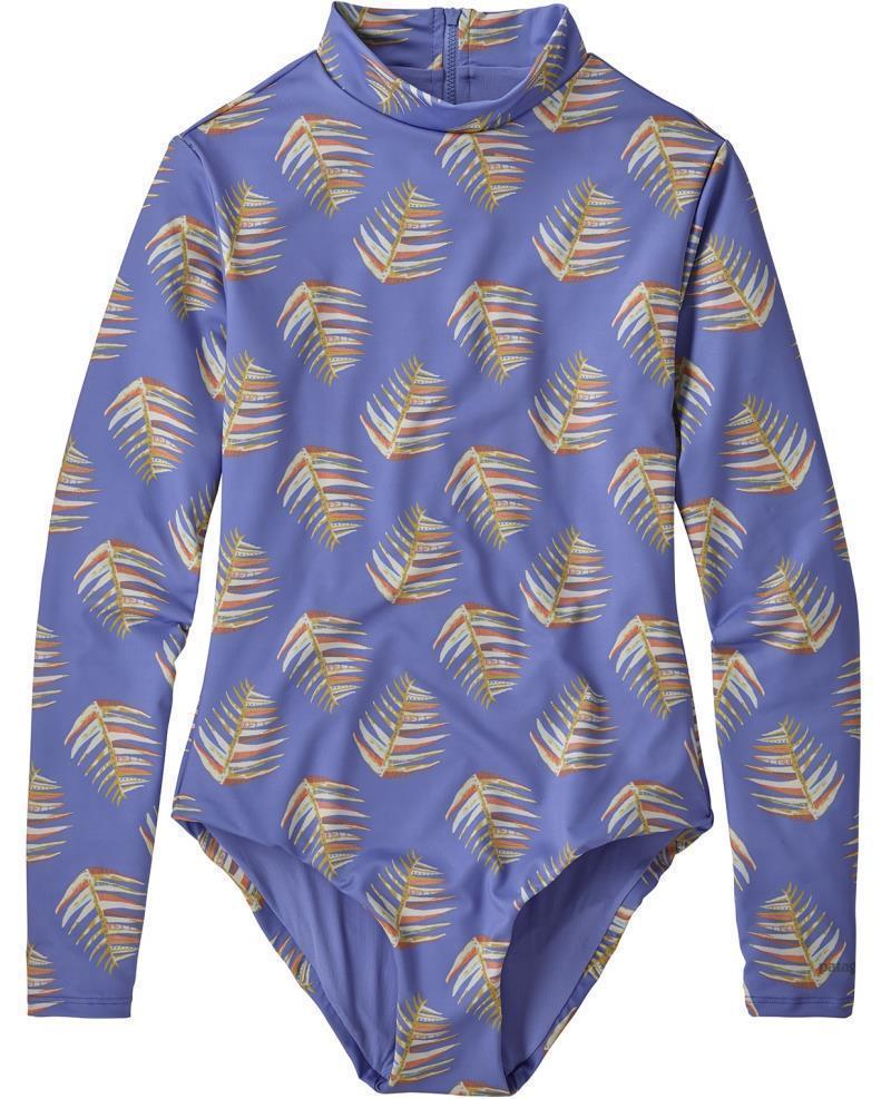 Swell Seeker 1pc Swimsuit LS - Womens - Palms of My Heart Small / Light Violet Blue 1