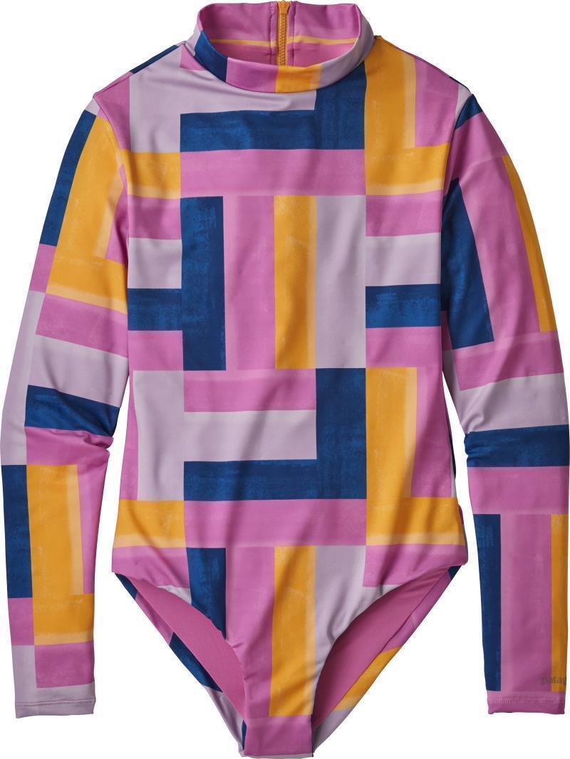 Swell Seeker 1pc Swimsuit LS - Womens - Patchwork Watercolor / Marble Pink 1