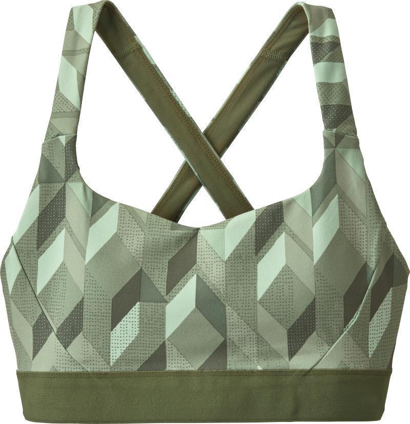 Switchback Sports Bra - Fast Quilt / Gypsum Green 1