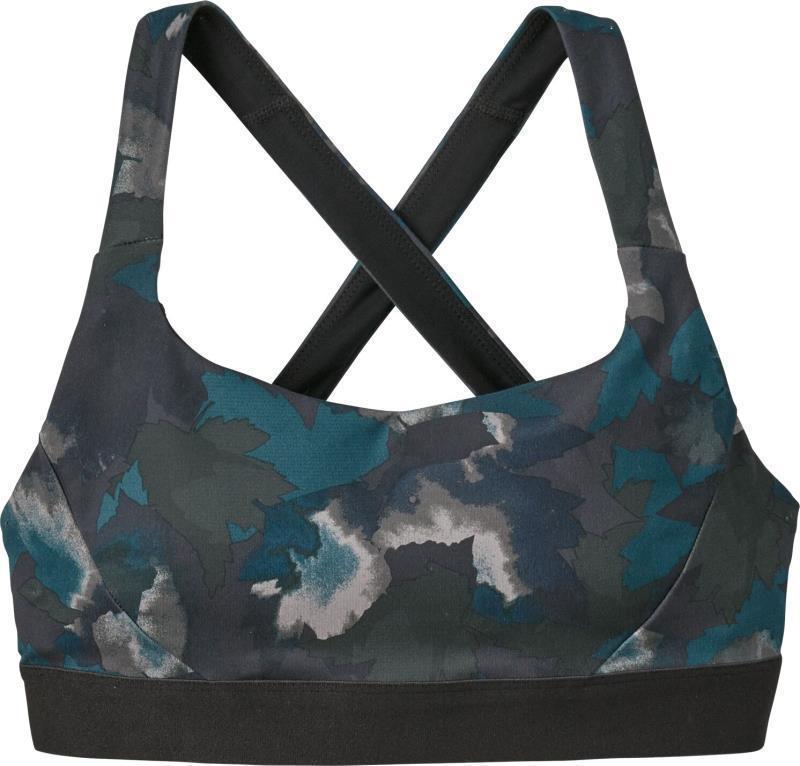Switchback Sports Bra - Maple Camo / Smolder Blue 1