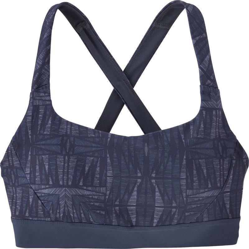 Switchback Sports Bra - Quilt Block Fill / Smolder Blue 1