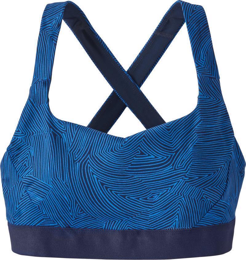 Switchback Sports Bra - Terraced Fields / Bayou Blue 1