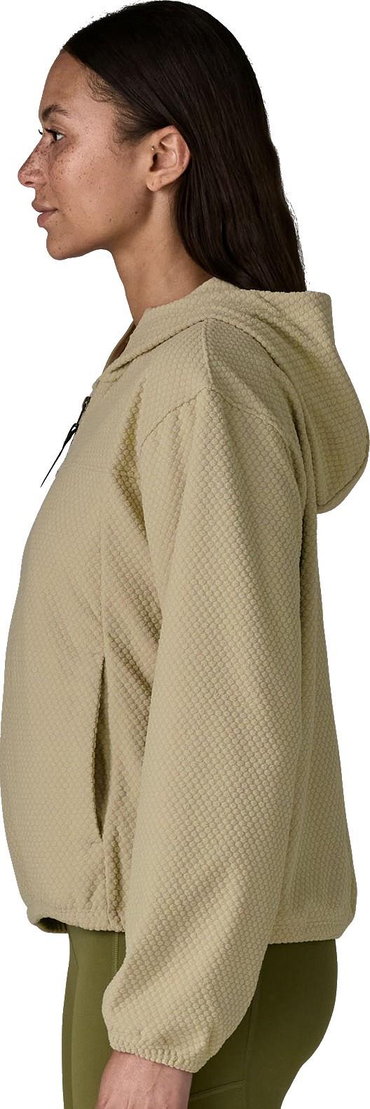 Textured Fleece Hoody - Womens - weathered stone 1