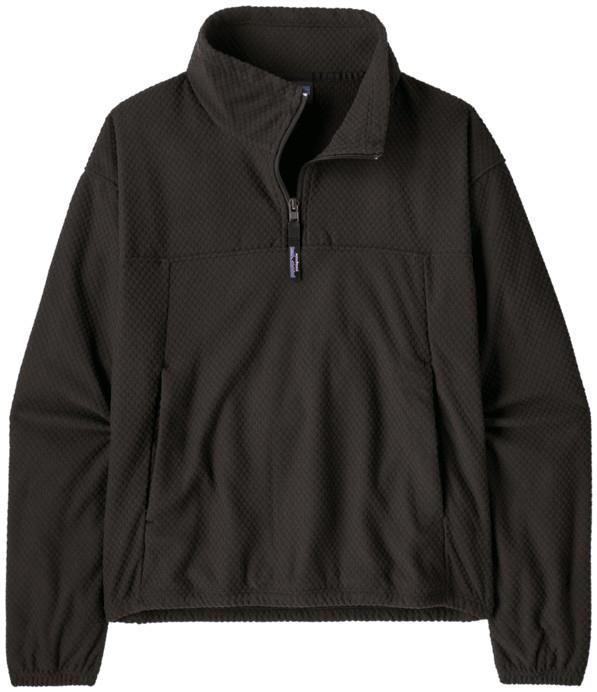 Textured Fleece Pullover - Womens - black 1