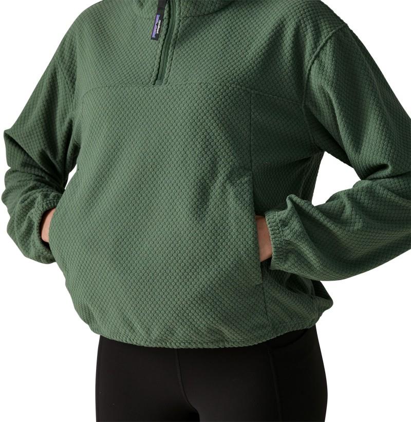 Textured Fleece Pullover - Womens - canopy green 1