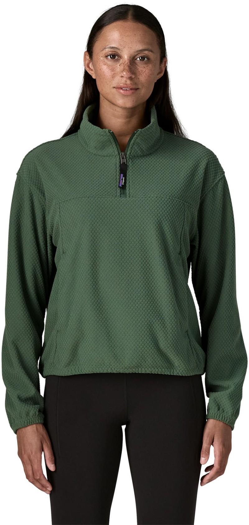 Textured Fleece Pullover - Womens - canopy green 1