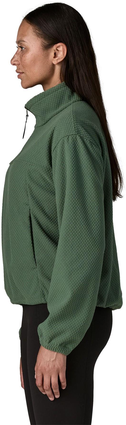 Textured Fleece Pullover - Womens - canopy green 1