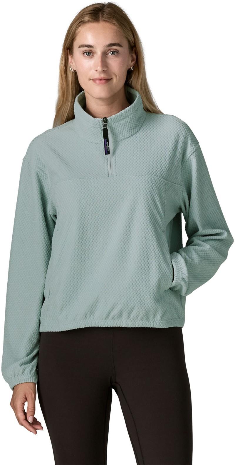 Textured Fleece Pullover - Womens - virtually blue 1