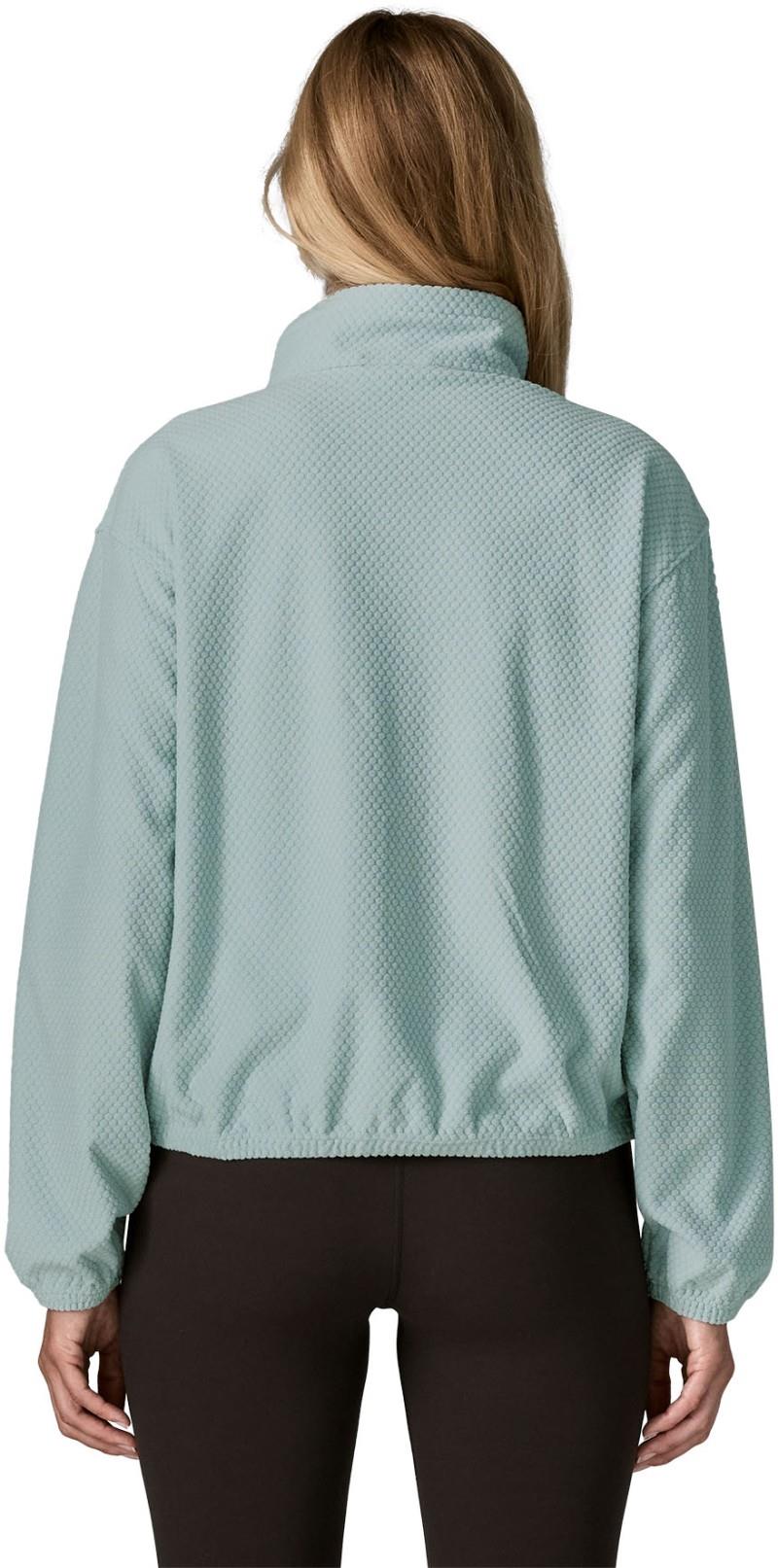 Textured Fleece Pullover - Womens - virtually blue 1