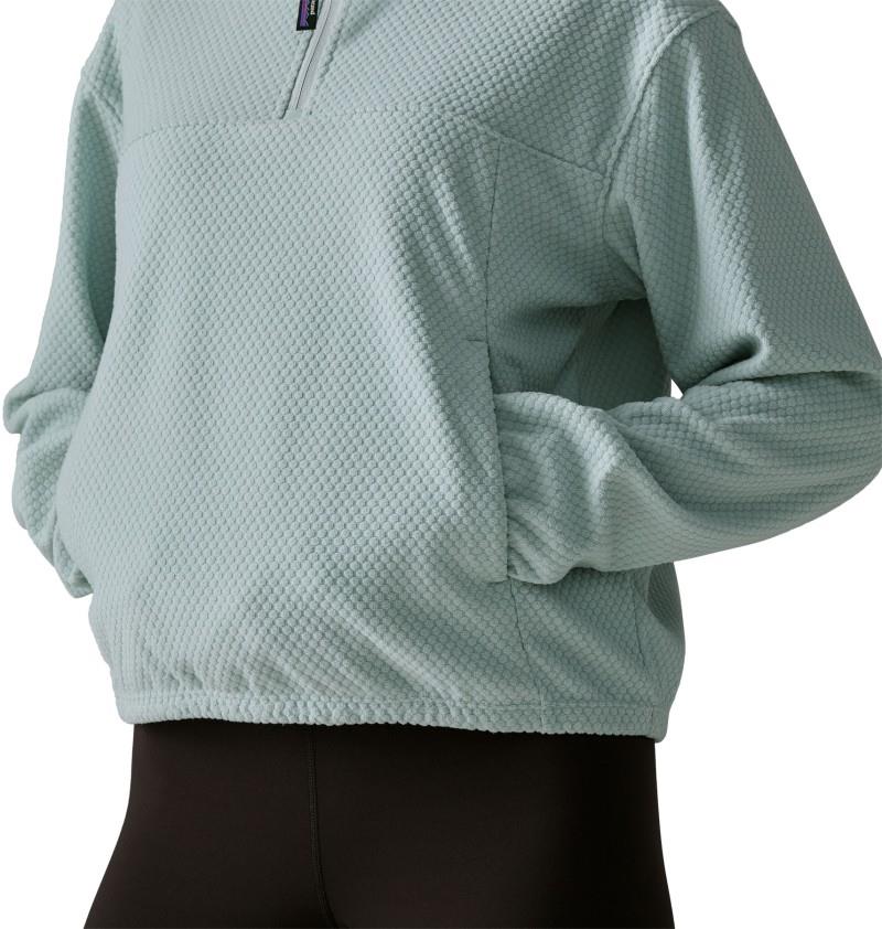 Textured Fleece Pullover - Womens - virtually blue 1
