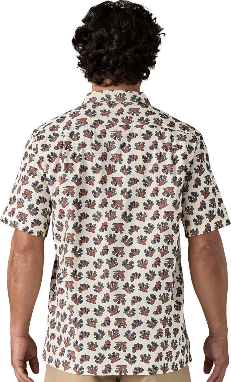 Tidal Threads Camp SS Shirt - Mens - oh coral / wool white 1